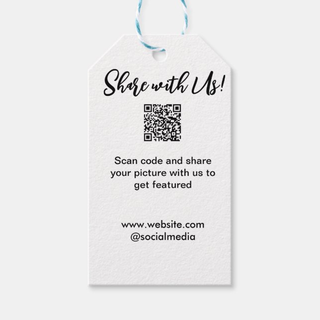 Freigabe der Bildprüfung QR-Code hinzufügen Websit Geschenkanhänger (Vorderseite)