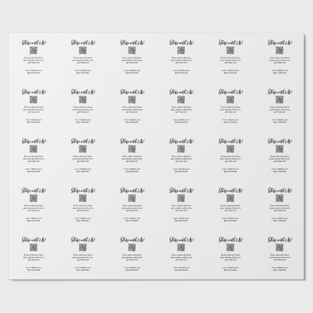 Freigabe der Bildprüfung QR-Code hinzufügen Websit Geschenkpapier (Flach)