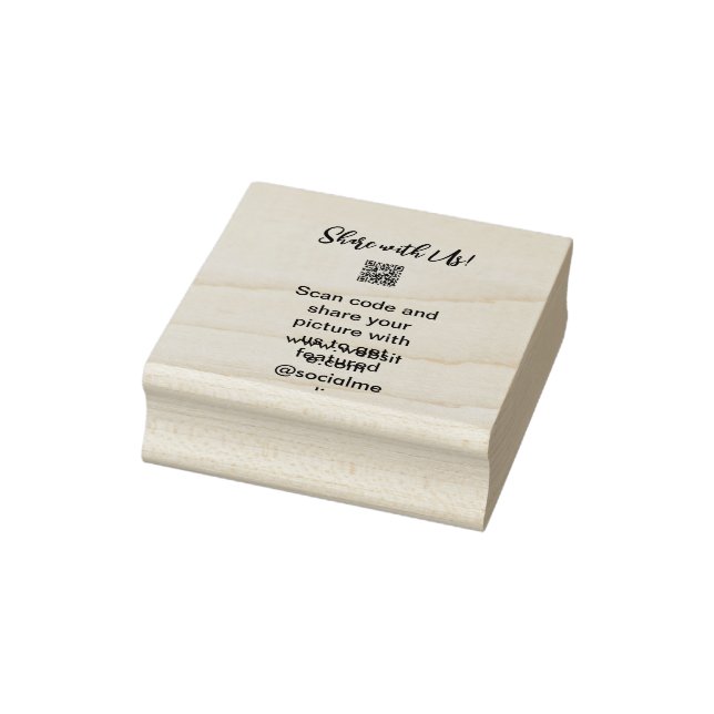 Freigabe der Bildprüfung QR-Code hinzufügen Websit Gummistempel (Stempel)