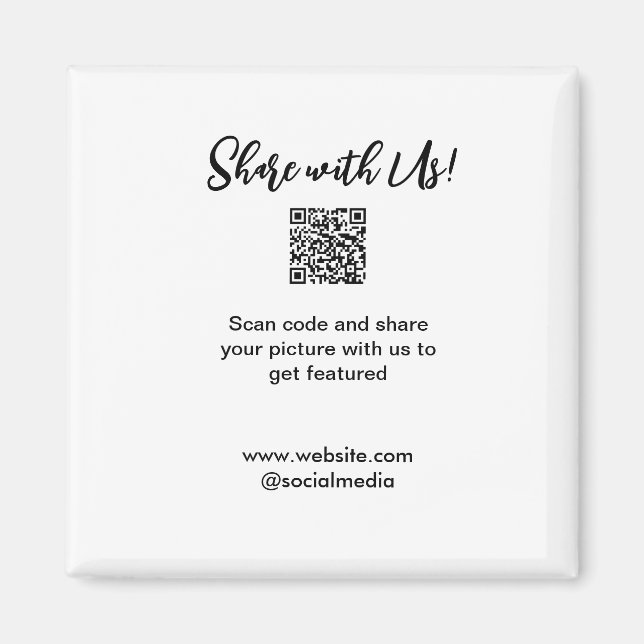 Freigabe der Bildprüfung QR-Code hinzufügen Websit Magnet (Vorne)