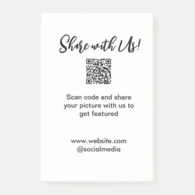Freigabe der Bildprüfung QR-Code hinzufügen Websit Post-it Klebezettel (Vorderseite)