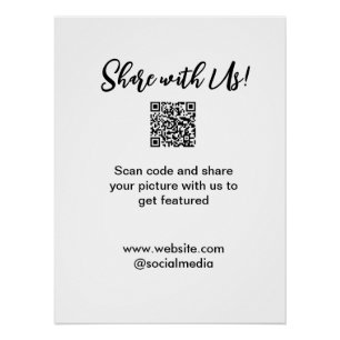 Freigabe der Bildprüfung QR-Code hinzufügen Websit Poster
