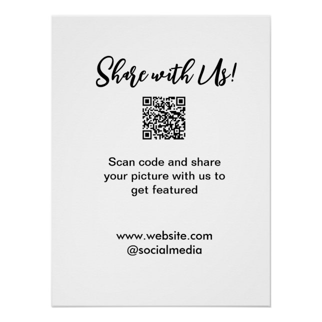 Freigabe der Bildprüfung QR-Code hinzufügen Websit Poster (Vorderseite)