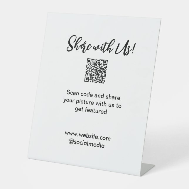 Freigabe der Bildprüfung QR-Code hinzufügen Websit Sockelschild (Vorderseite)