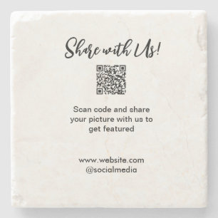Freigabe der Bildprüfung QR-Code hinzufügen Websit Steinuntersetzer
