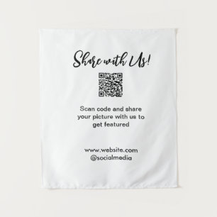 Freigabe der Bildprüfung QR-Code hinzufügen Websit Wandteppich