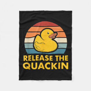 Freigabe des Quackin Quote Rubber Duckling Acc Fleecedecke