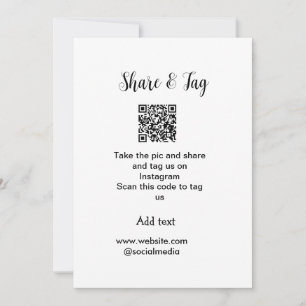 Freigabe und Tag für Instagram Scan QR Add-Website Einladung