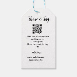 Freigabe und Tag für Instagram Scan QR Add-Website Geschenkanhänger