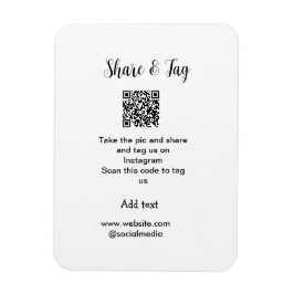 Freigabe und Tag für Instagram Scan QR Add-Website Magnet