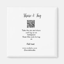 Freigabe und Tag für Instagram Scan QR Add-Website Magnet