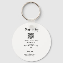 Freigabe und Tag für Instagram Scan QR Add-Website Schlüsselanhänger