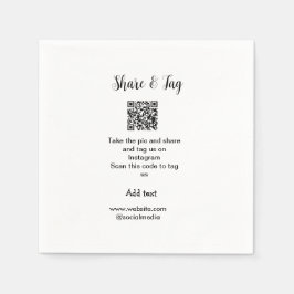 Freigabe und Tag für Instagram Scan QR Add-Website Serviette