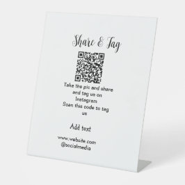 Freigabe und Tag für Instagram Scan QR Add-Website Sockelschild
