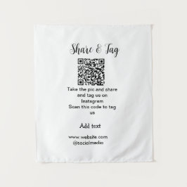 Freigabe und Tag für Instagram Scan QR Add-Website Wandteppich