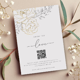 Freigeben der Liebe Elegant Wedding Foto Share QR Begleitkarte