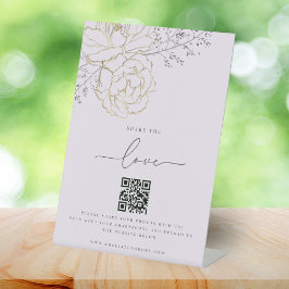 Freigeben der Liebe Lilac Share Wedding Foto QR Co Sockelschild