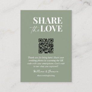 Freigeben der Liebe QR-Code Hochzeit-Foto teilen Begleitkarte
