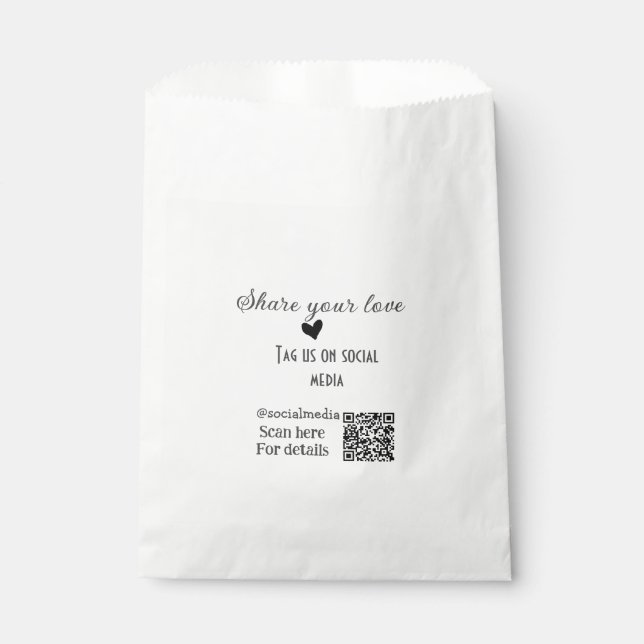 Freigeben Sie Liebe Scan QR-Code hinzufügen sozial Geschenktütchen (Vorderseite)