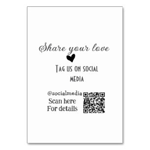 Freigeben Sie Liebe Scan QR-Code hinzufügen sozial Tischnummer