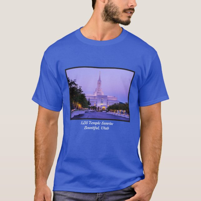 Freigebiger LDS mormonischer Tempel-Sonnenaufgang T-Shirt (Vorderseite)