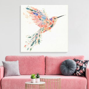 Freigeist-Vogel – Wasserfarben-Boho-Wandkunst Leinwanddruck