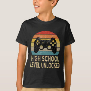 Freigeschalteter Video-Gamer der High School-Stufe T-Shirt