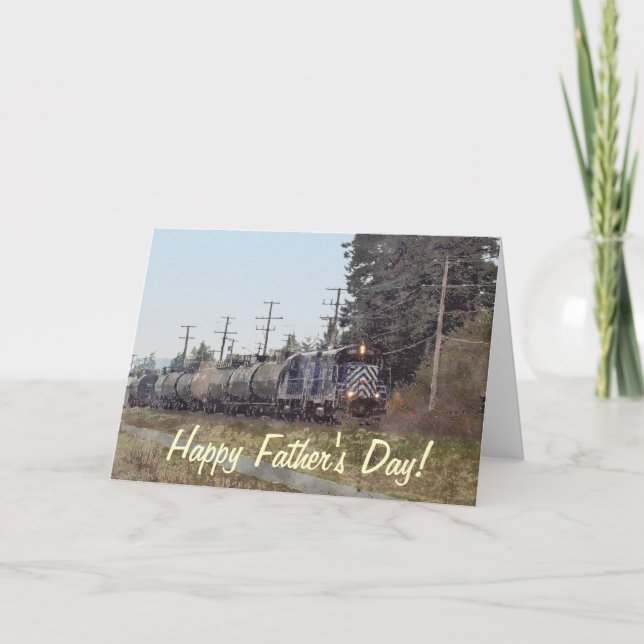 Freight Train Railway Fathers Day Card Karte (Vorderseite)