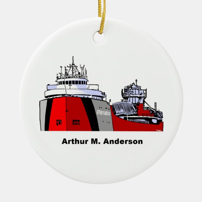 Freighter Arthur M. Anderson Keramik Ornament (Vorne)