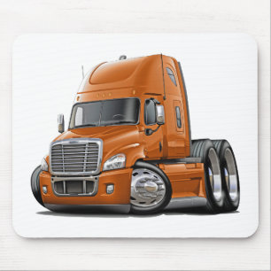 Freightliner Cascadia Orangen-LKW Mousepad