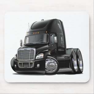 Freightliner Cascadia schwarzer LKW Mousepad