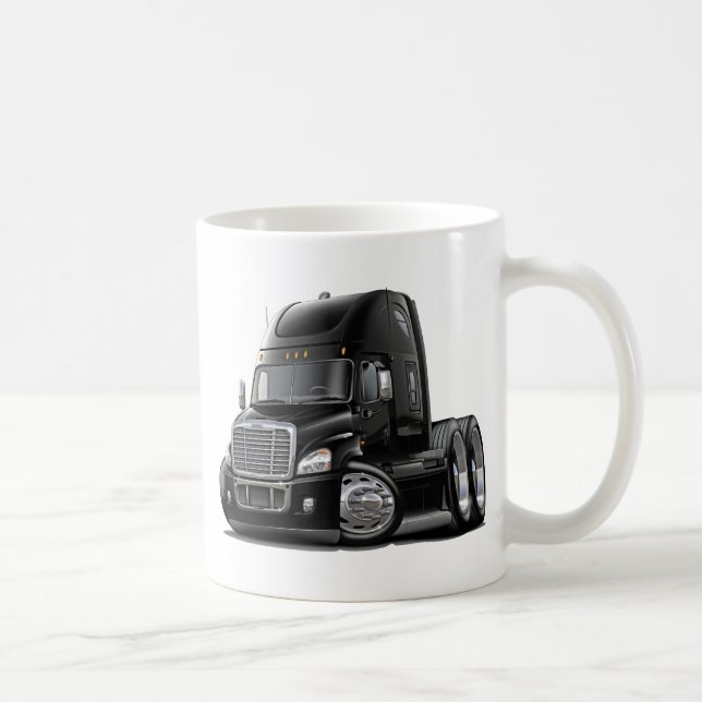 Freightliner Cascadia schwarzer LKW Tasse (Rechts)