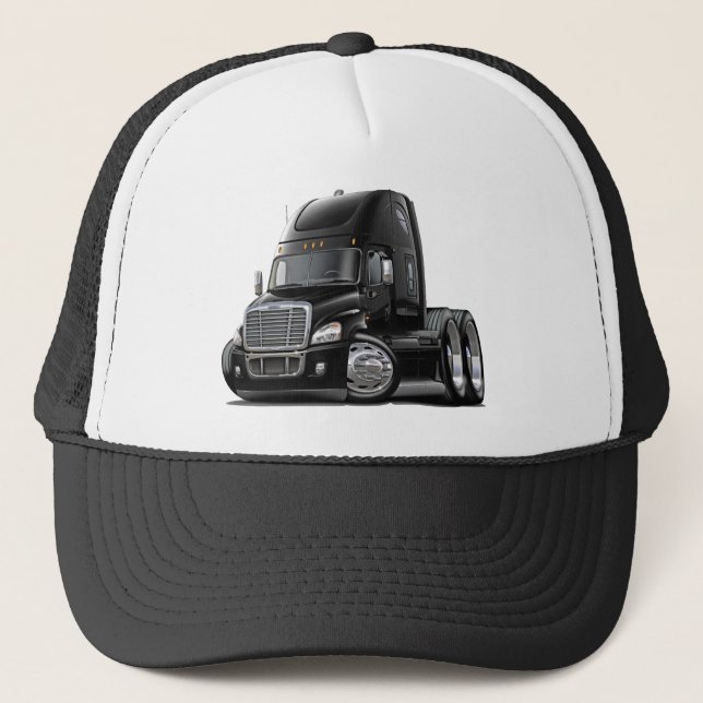 Freightliner Cascadia schwarzer LKW Truckerkappe (Vorderseite)
