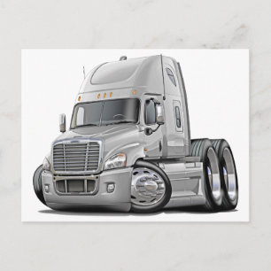 Freightliner Cascadia White Truck Postkarte