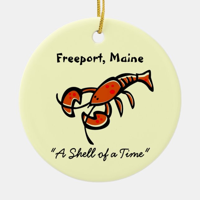 Freihafen, Maine-Hummer Keramik Ornament (Vorne)