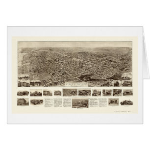 Freihafen, NY panoramische Karte - 1909