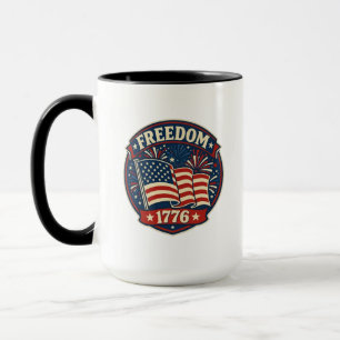 Freiheit 1776 Amerikanischer Flagge Patriotisches  Tasse