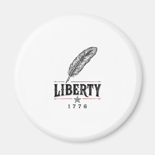 Freiheit 1776 Patriotischer Feder-Vektor-Design_1 Magnet