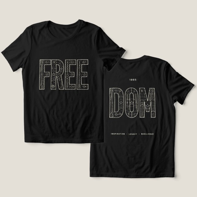 FREIHEIT 1865 Tri-Blend SHIRT (Design Vorderseite & Rückseite)