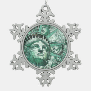 Freiheit 20161102 schneeflocken Zinn-Ornament