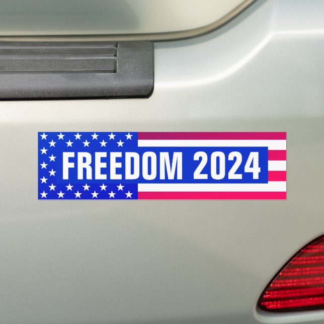 Freiheit 2024 (Flagge) Autoaufkleber (Auf Auto)