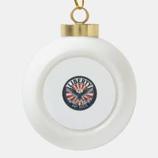 Freiheit Abenteuer Patriotisch Patriotisch Pulp Bu Keramik Kugel-Ornament