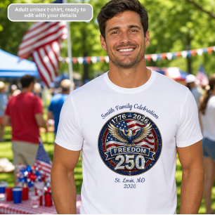 Freiheit Amerikas 250. Jubiläum Patriotisch T-Shirt