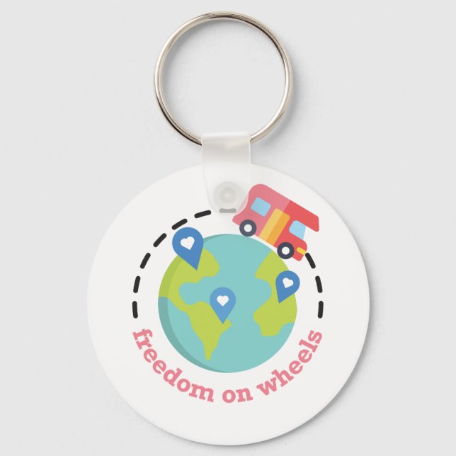 Freiheit auf Rädern Schlüsselanhänger (Vorderseite)