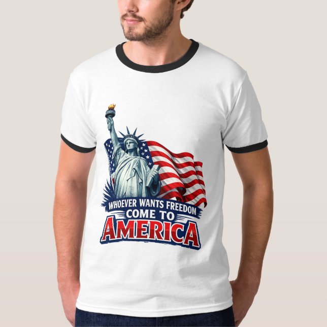 Freiheit beginnt hier T-Shirt (Vorderseite)