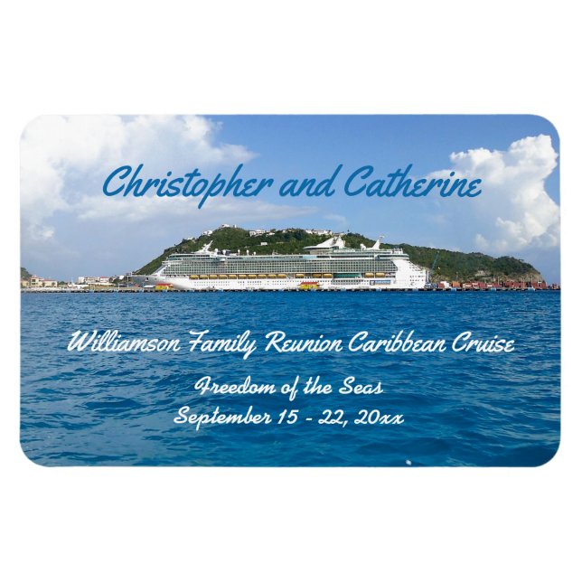 Freiheit bei Sint Maarten Stateroom Door Marker Magnet (Horizontal)