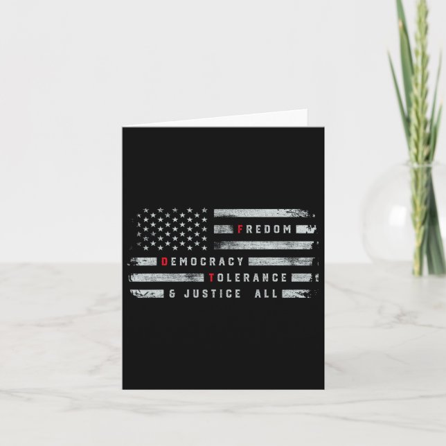 Freiheit Demokratie Toleranz Gerechtigkeit alle su Karte (Vorderseite)