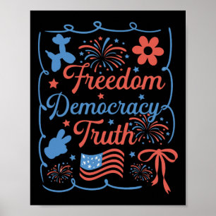 Freiheit Demokratie Wahrheit Coquette Bow Anti-Tru Poster