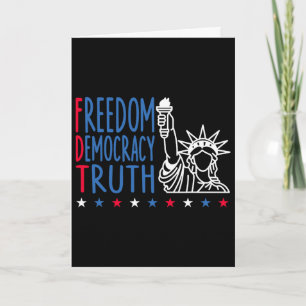 Freiheit Demokratie Wahrheit Patriotisch USA-Flagg Karte