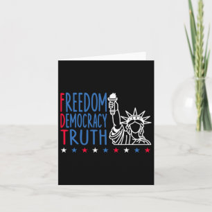 Freiheit Demokratie Wahrheit Patriotische USA Flag Karte